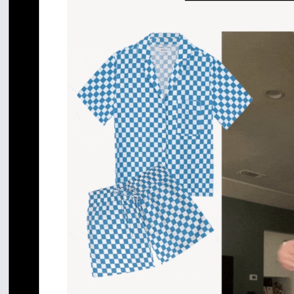 Wray Checkered Play Set In Aqua | Size Xl